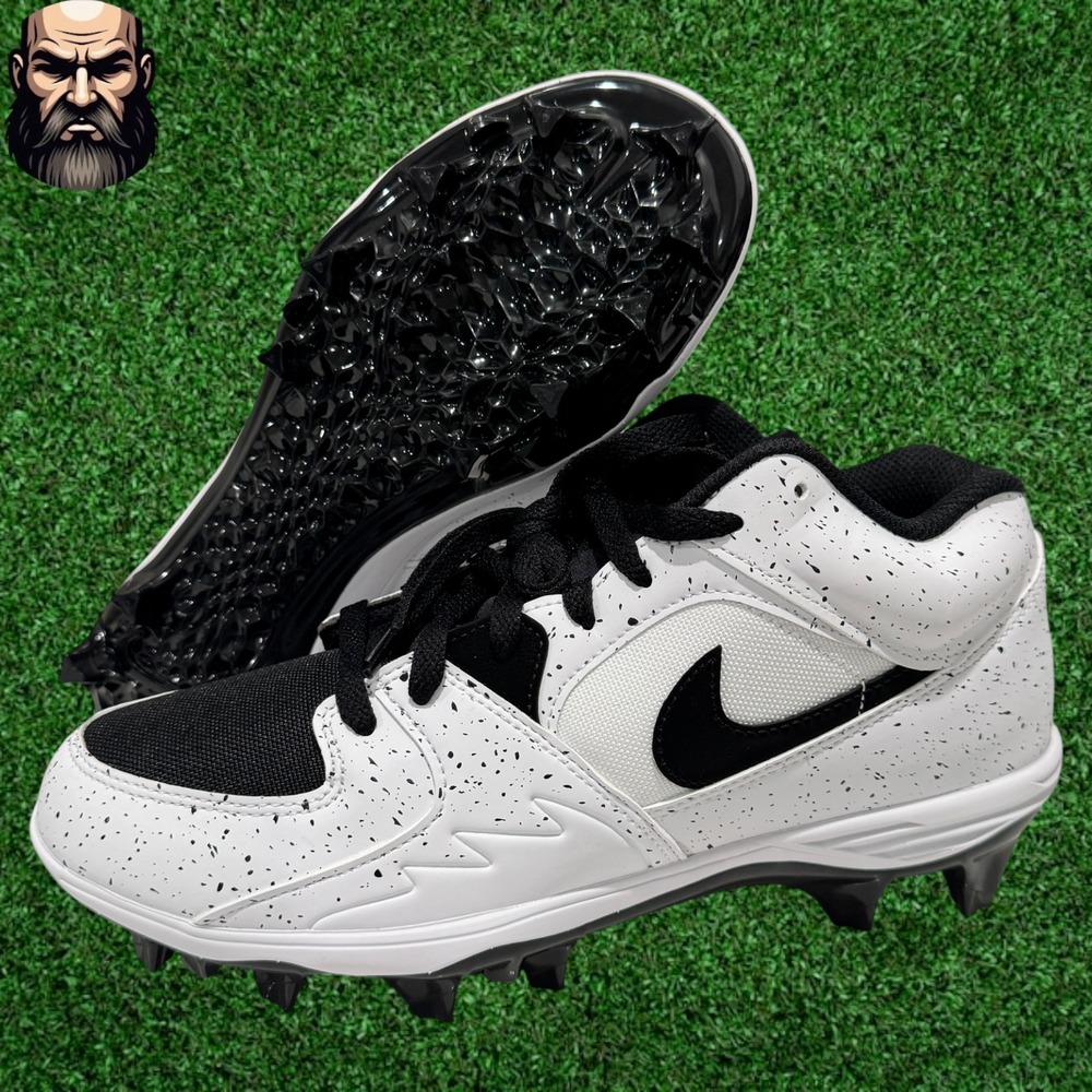 Jordan Stadium 90 Low TD White Speckle Football Cleats HQ0210-100 Men's Size 9.5 - Picture 1 of 7